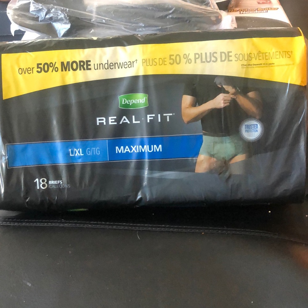 Men’s Depend briefs.